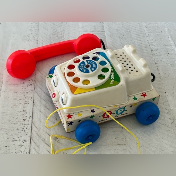 Fisher Price Classics Retro Chatter Telephone Rotary Dial Vintage Toy made n USA - Picture 5 of 9